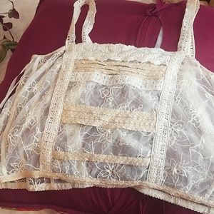 Free People Shear Floral Tank